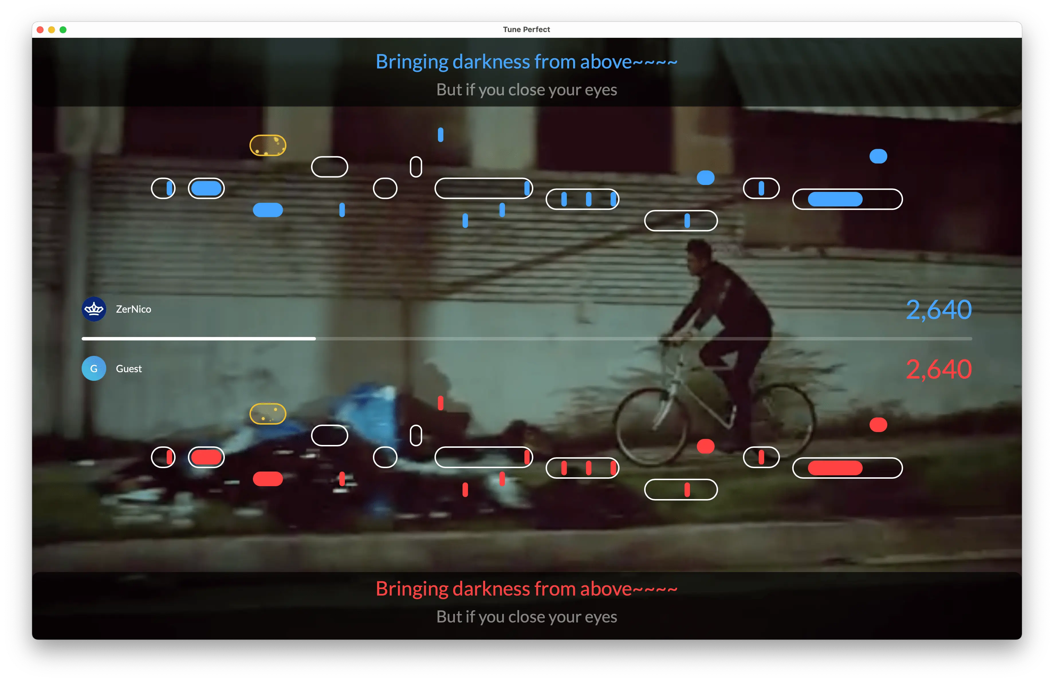 Screenshot of Tune Perfect game page